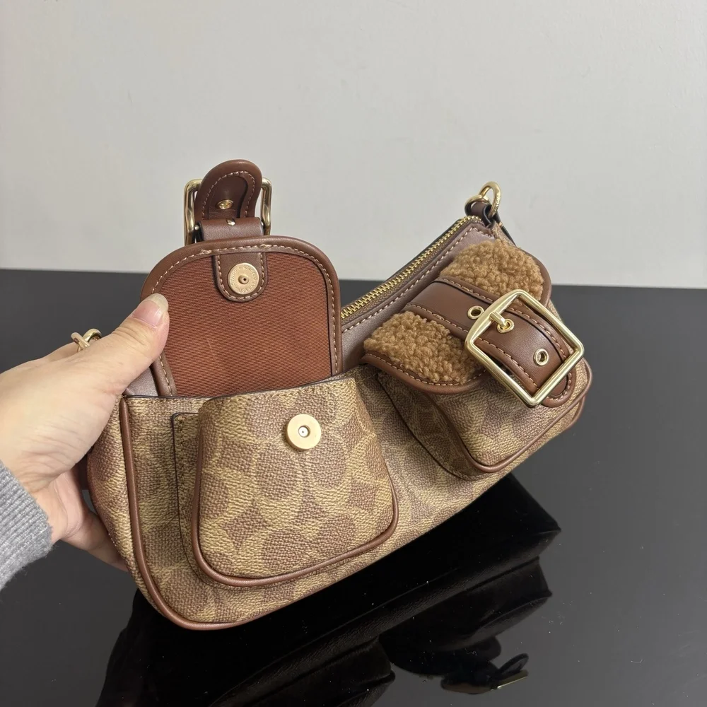 Coach khaki color crossbody bag